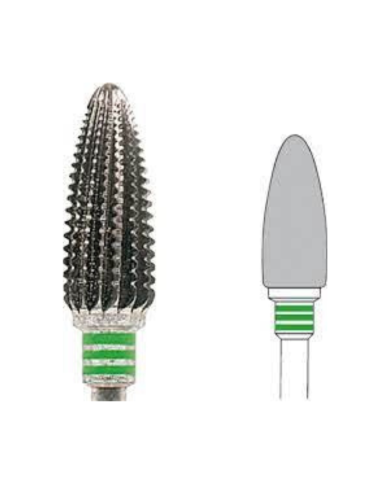 FRESA IN CARBURO TRIPLO ANELLO VERDE