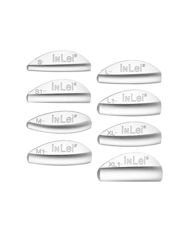 BIGODINI IN SILICONE PER CIGLIA 8 MISURE