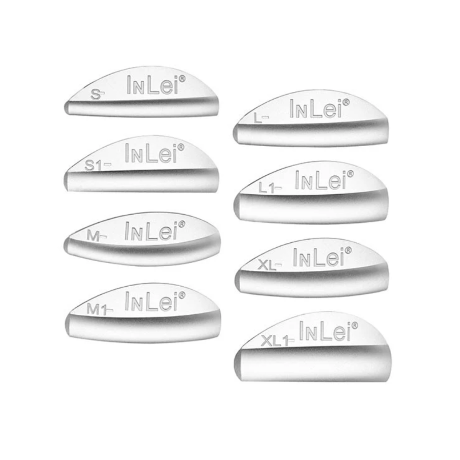 BIGODINI IN SILICONE PER CIGLIA 8 MISURE