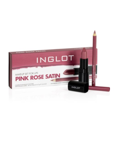 MAKEUP SET FOR LIPS PINK ROSE SATIN